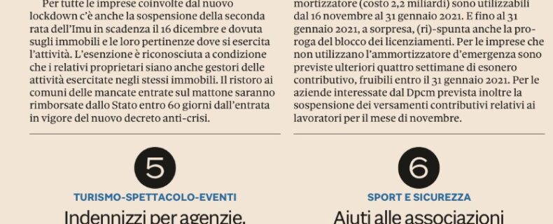 Nuove indennità e contributi a fondo perduto commentati dallo Studio Gazzani – Decreto Ristori