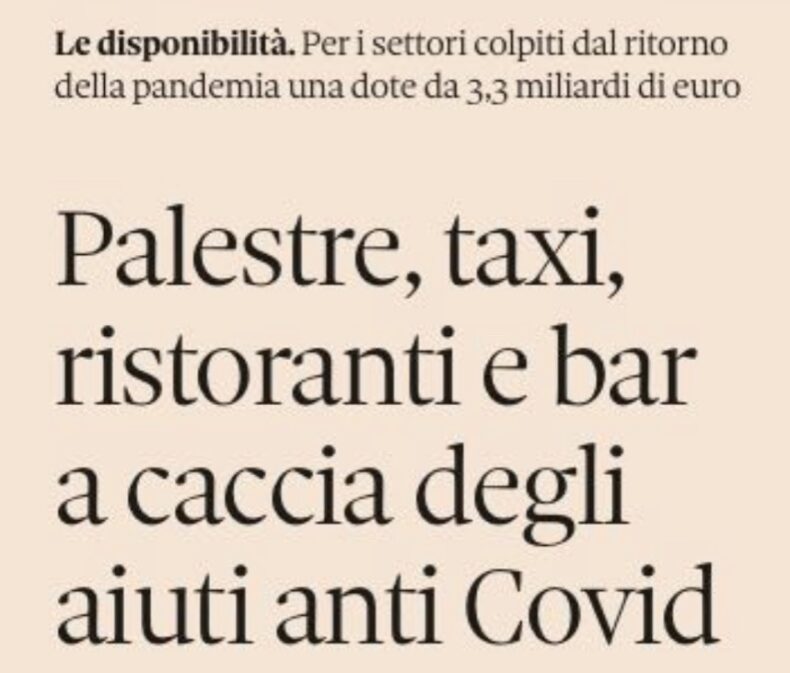 Al via il Decreto “Ristori”, più che un ristori è una consolazione – Studio Gazzani