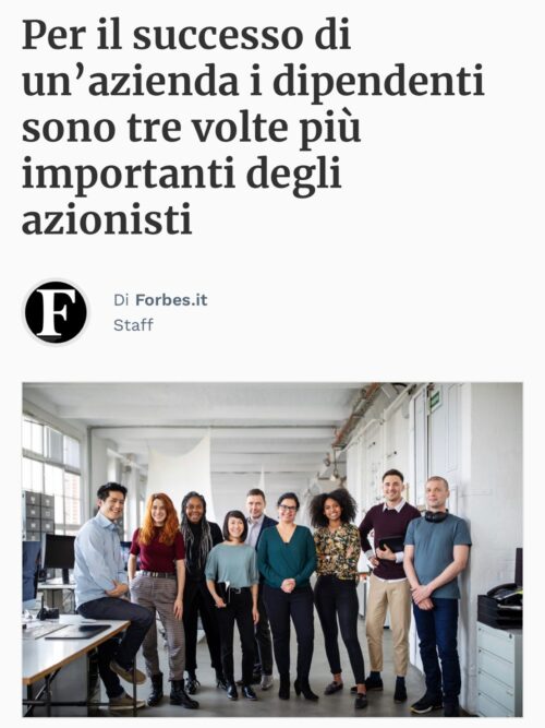 I dipendenti e collaboratori determinano il successo di un’azienda. Lo riporta lo Studio Gazzani